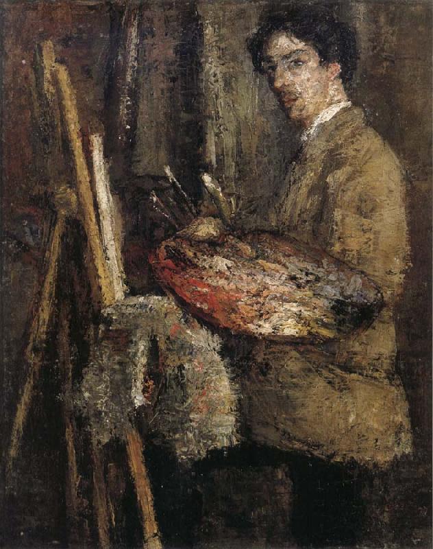 James Ensor Self-Portrait at the Easel oil painting image